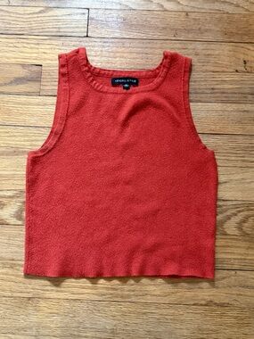 Kendall & Kylie Rust Red Knit Tank